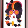 Tableau Pop Sumer 70x100cm avec un cadre en bois de 5 cm baguettes arrondies.