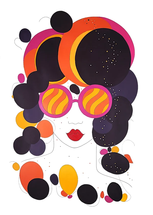 Tableau Pop Summer 70x100 cm. Peinture Acrylique sur papier coton.